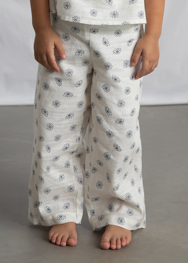 Conj. Pantalon Largo Estampado - Hueso - vista 3