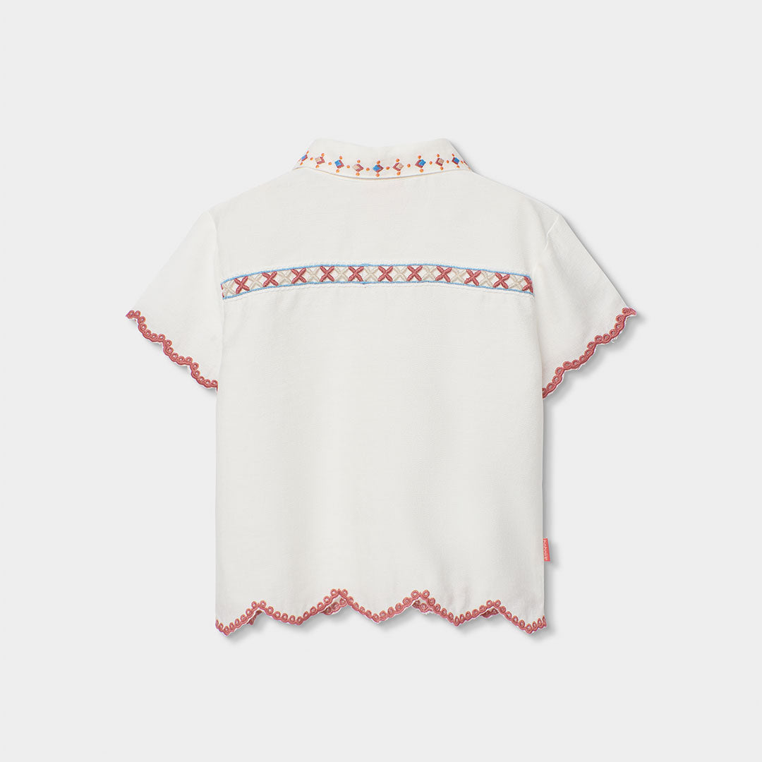 Blusa De Tejido Detalles Bordados