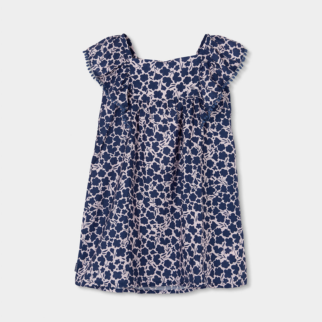 Vestido Viscosa Flores De Niña