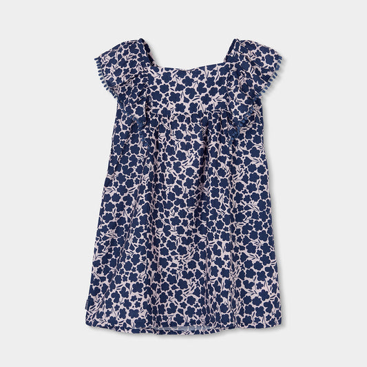 Vestido Viscosa Flores De Niña