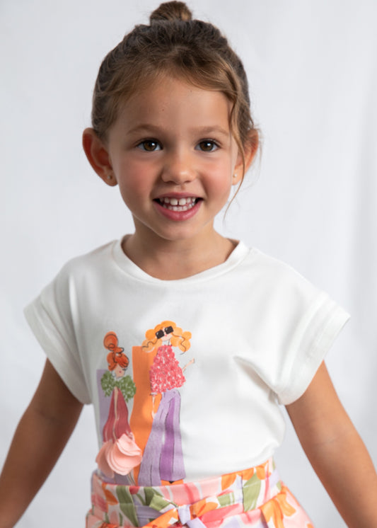 Camiseta Estampado Muñecas M/c - Crudo