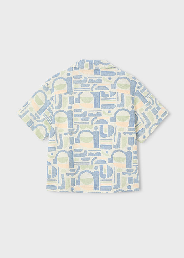 Camisa M/c Punto Estampada - Nata - vista 3