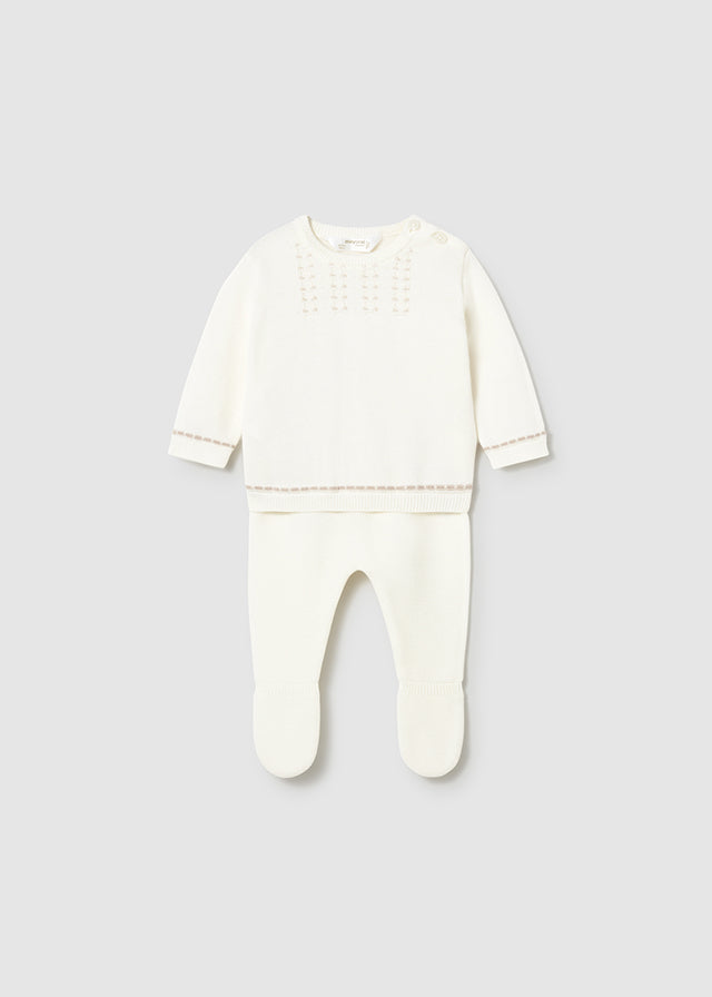 Conjunto Tejido 2 Piezas. - Beige