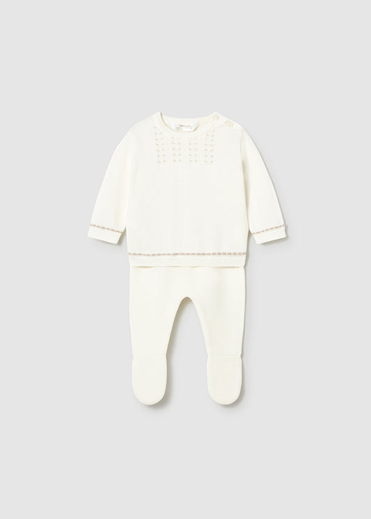 Conjunto Tejido 2 Piezas. - Beige
