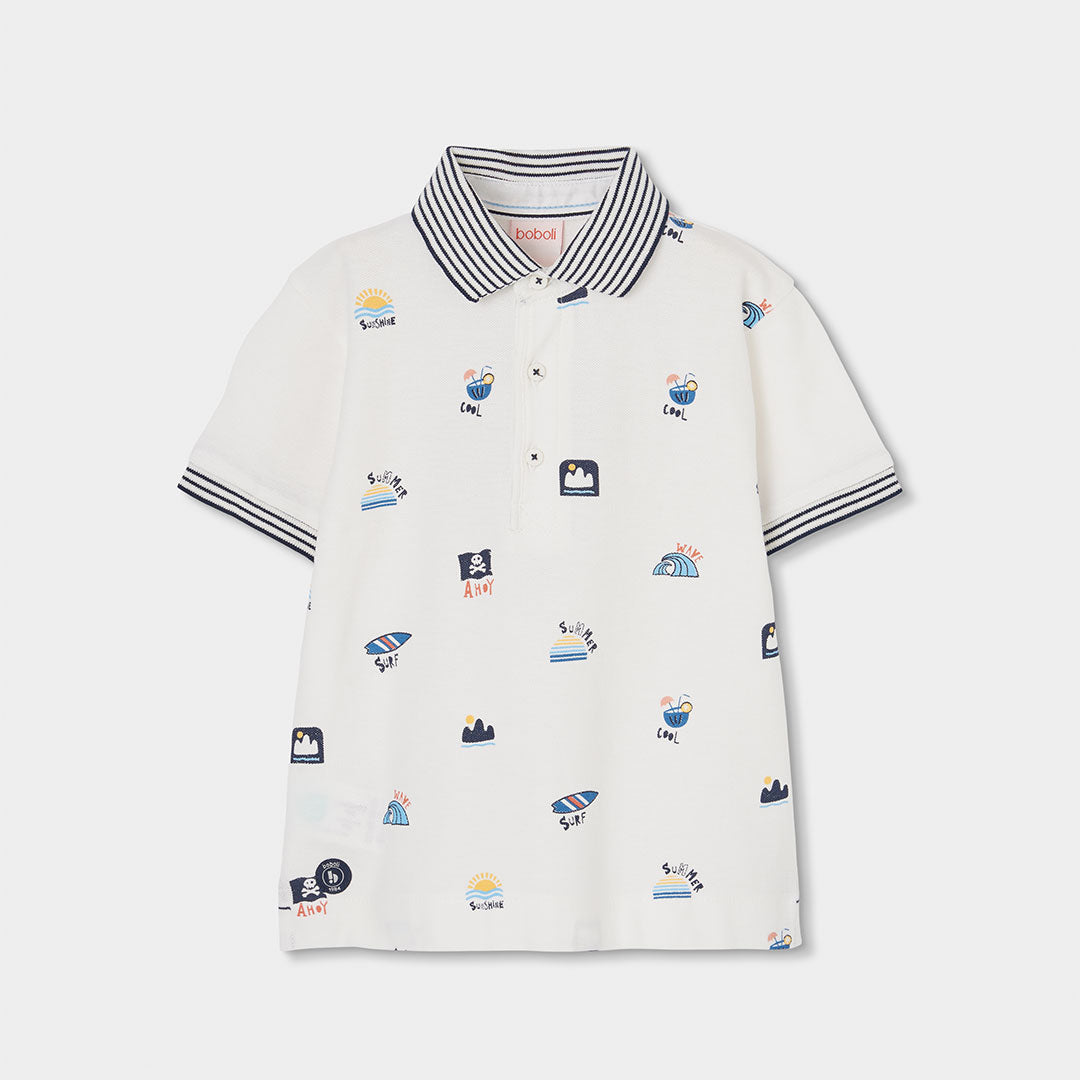 Polo Piqué Estampado Summer