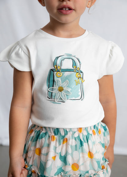 Camiseta Bordada Cartera M/c - Crudo - vista 2