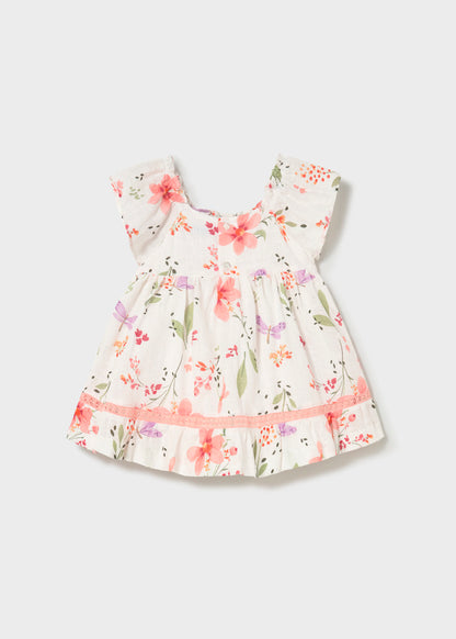 Vestido Estampado Flores Y Mariposa - Salmon - vista 2