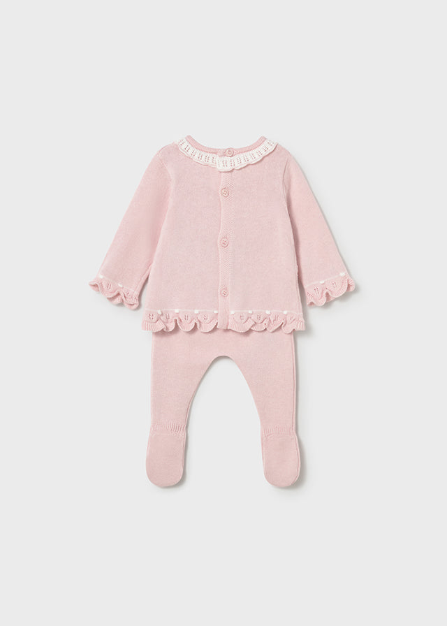 Primera Muda Tejida Rosa - Rosa baby - vista 2