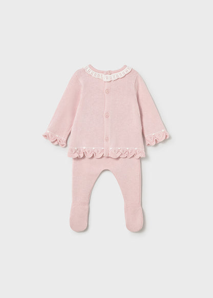 Primera Muda Tejida Rosa - Rosa baby - vista 2