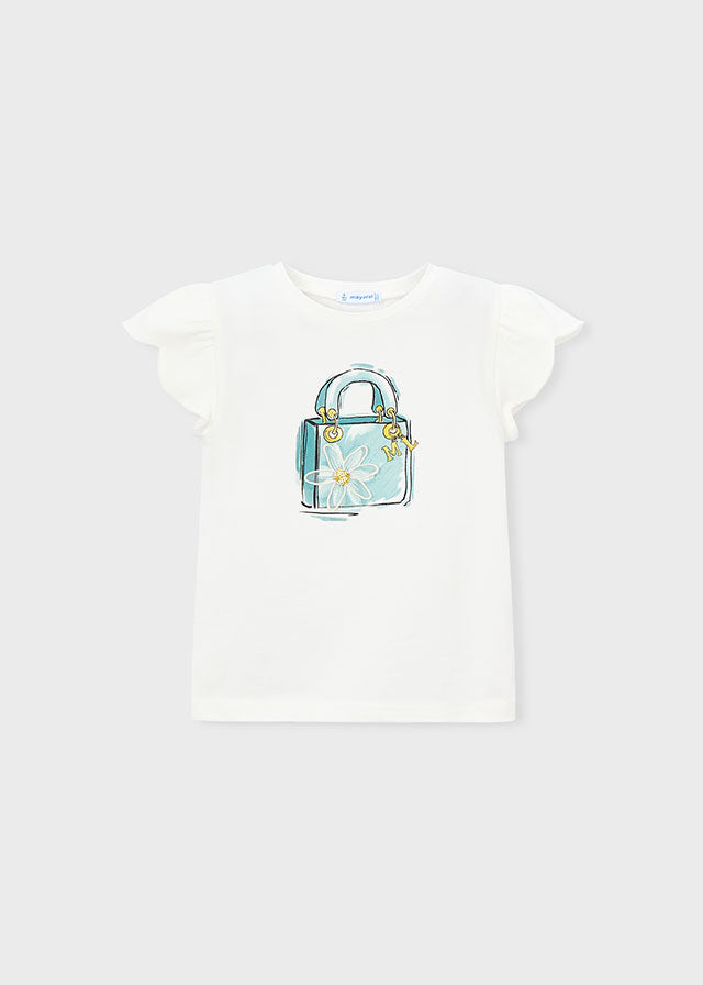 Camiseta Bordada Cartera M/c - Crudo - vista 3