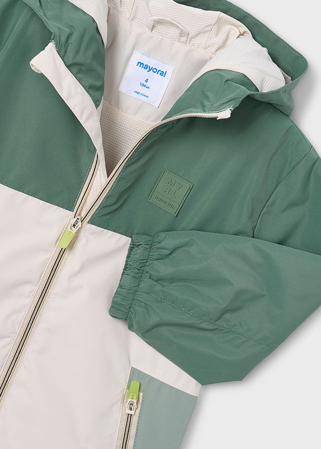 Chaqueta Cortavientos Combinado - Verde - vista 3