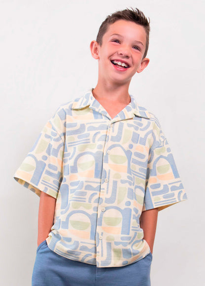 Camisa M/c Punto Estampada