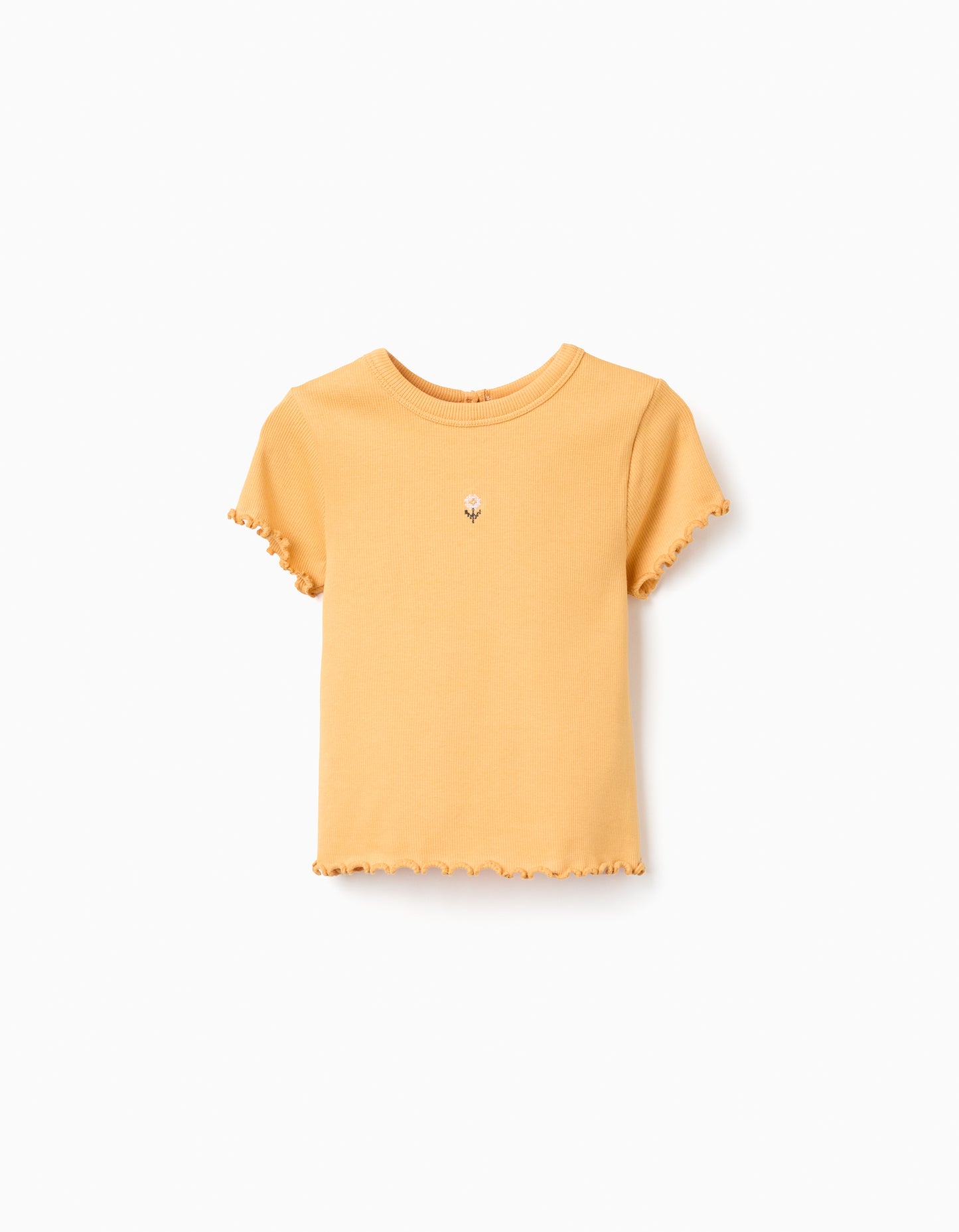 Camiseta Canale Bordado Girasol Marfil