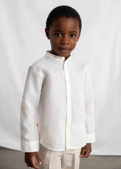 Camisa M/l Cuello Nerú Lino