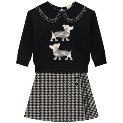 CONJUNTO FALDA SHORT PERRITOS