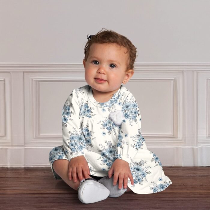 VESTIDO FLORES AZULES