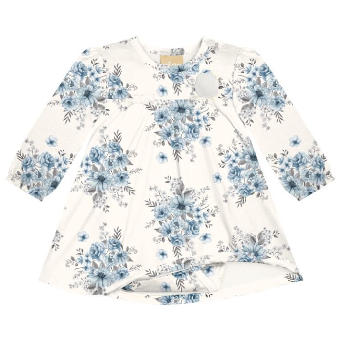 VESTIDO FLORES AZULES - Image 3